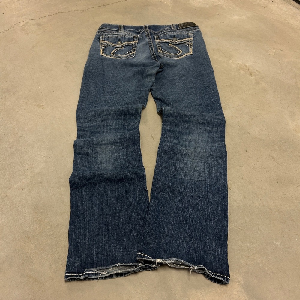 Silver Jeans Co Suki Mid Bootcut Fluid Denim Blue Jeans 30x30